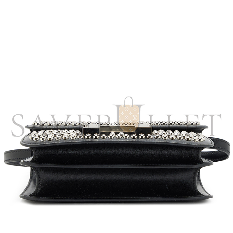 HERMES MASTER CONSTANCE 18 BLACK BOX PALLADIUM HARDWARE (19*15*4cm)